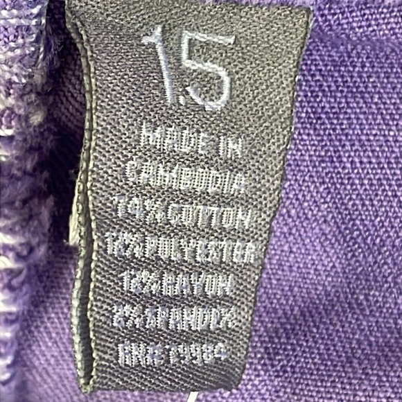 Chico’s So Slimming Roll Cuffed Jeans in Atomic Purple - Picture 4 of 5